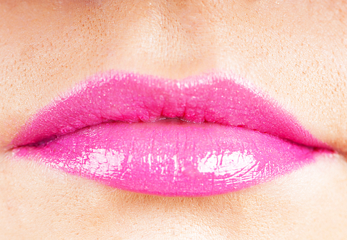 Close up of woman lips