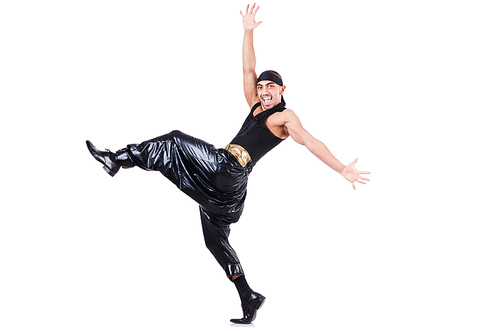 Rap dancer isolated on the white | 유토이미지 | 상세페이지 | 베이직샵 | 사진 | 20241589