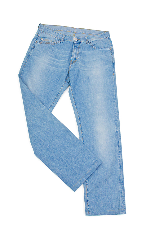 Pair of jeans isolated on the white