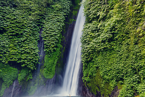 Waterfall in Indonesian jungle