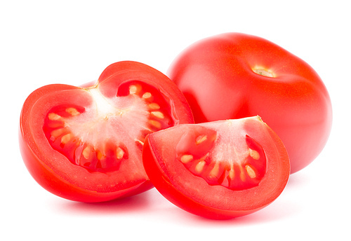 Tomato vegetable isolated on white cutout