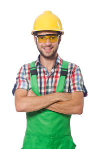 Industrial worker isolated on the white background