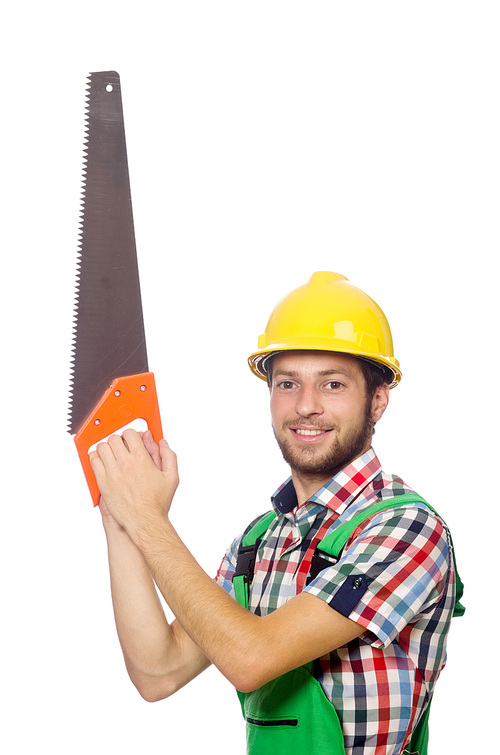 Industrial worker isolated on the white background
