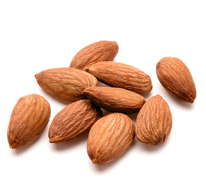 almond nuts isolated on white close up