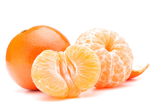 tangerine or mandarin fruit isolated on white cutout