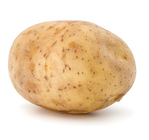 new potato tuber isolated on white cutout