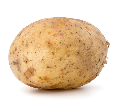 new potato tuber isolated on white cutout