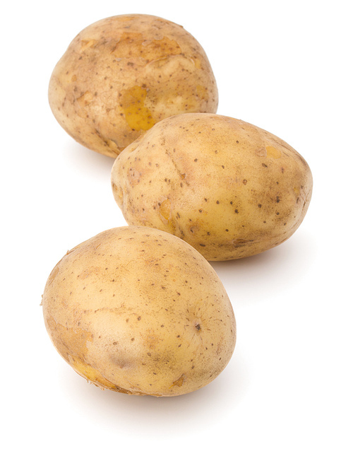 new potato tuber isolated on white cutout