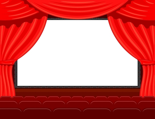 Auditorium of the the cinema.Stock vector