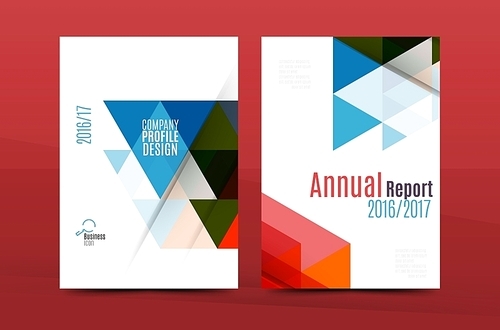 Geometric design A4 size cover  template - annual report brochure flyer design template vector, leaflet presentation abstract background