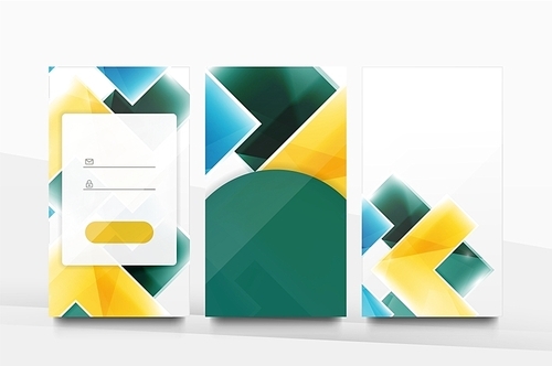 Mobile background ui - geometric abstract pattern. Application wallpaper blank layout
