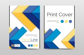 Business annual report brochure cover vector template, A4 size, Leaflet or web abstract geometric background, Poster magazine, Flyer layout