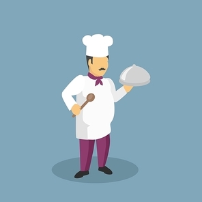 Profession cooks character design flat. Profession and cook, professional cooks, kitchen culinary, chef man in uniform, cooking and restaurant chef,  job person chef, character chef illustration
