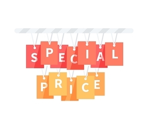 Special price badge design flat. Special offer, sale discount deal, best price, label, badge, offer special price vector illustration
