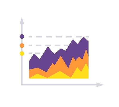 Financial growth coin stock market. Successful graph of profit growth and cash investments in startups. Metaphor of the plants sprout in the column of gold coins. Invest progress vector illustration