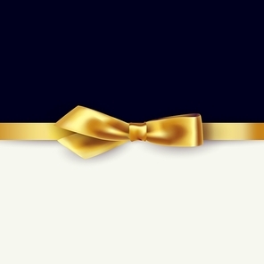 shiny gold satin ribbon on white and black . vector