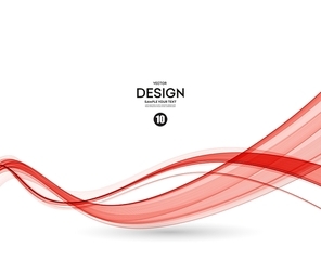 Abstract smooth color wave vector. Curve flow red motion illustration