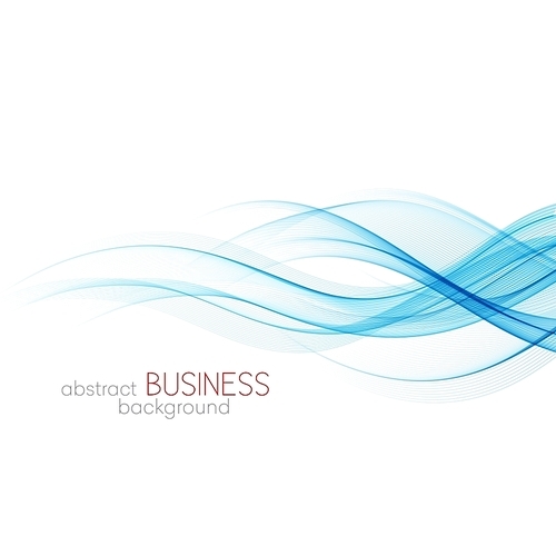 Abstract vector background, blue transparent waved lines for brochure, website, flyer design.  Blue smoke wave. Blue wavy background