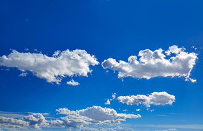 Blue sky with clouds in a summer sunny day