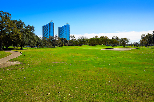 Houston golf course in Hermann park conservancy at Texas
