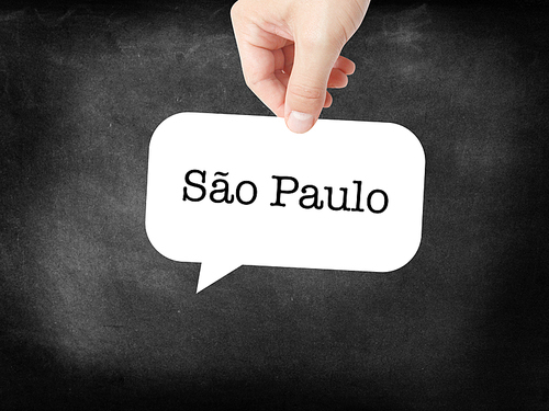 S?o Paulo written on a speechbubble