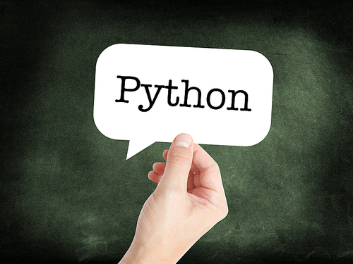 Python written on a speechbubble