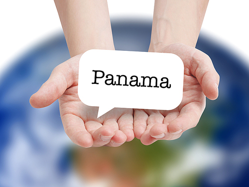 Panama written on a speechbubble