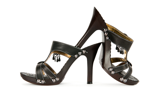Woman shoes isolated on the white