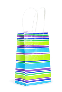 Shopping bags isolated on the white background