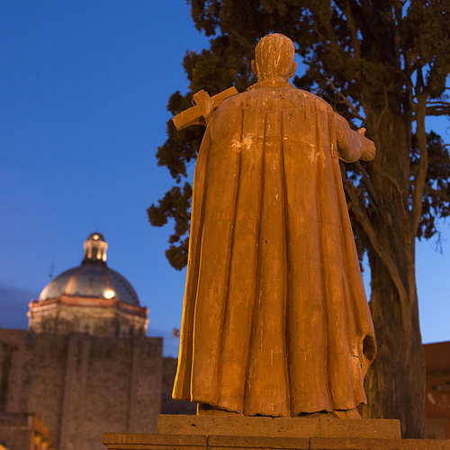 Back view of a statue at a church, Zona Centro, San Miguel de Allende, Guanajuato, Mexico