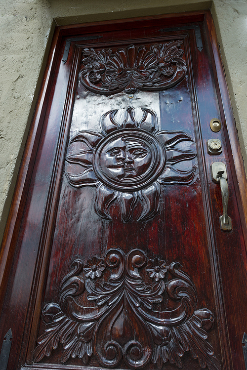 Detail of door of a house, Zona Centro, San Miguel de Allende, Guanajuato, Mexico