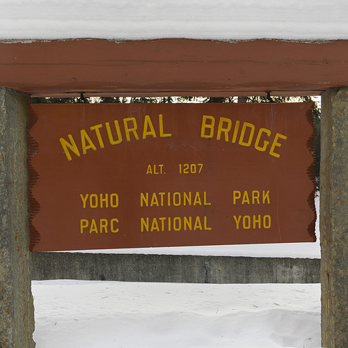 Sign board at Emerald Lake, Yoho National Park, British Columbia, Canada