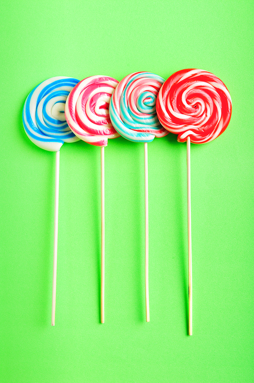 Colorful lollipop against the background