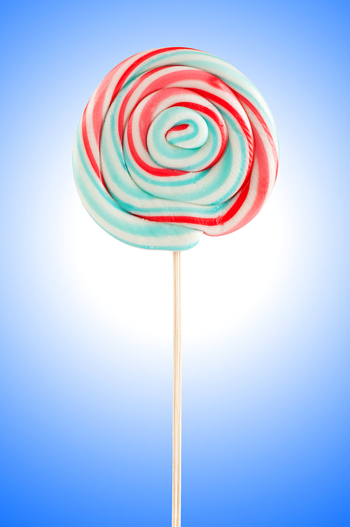 Colorful lollipop isolated on the white