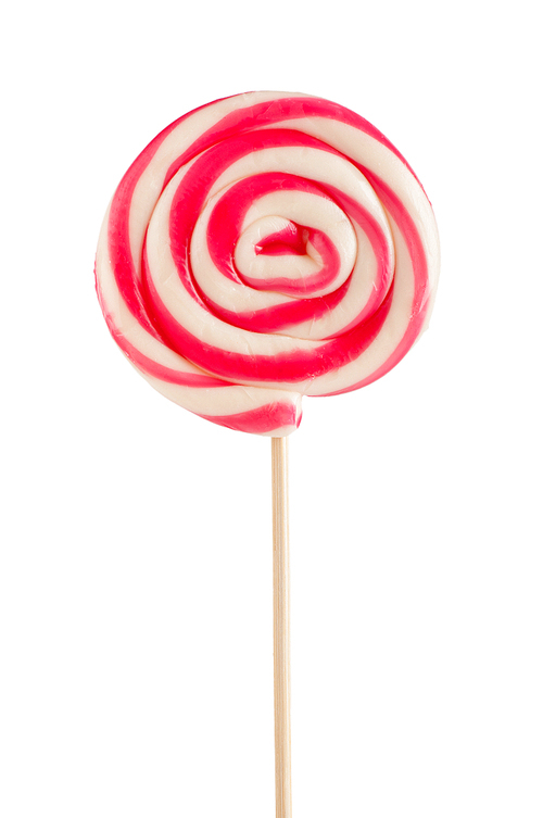 Colorful lollipop isolated on the white