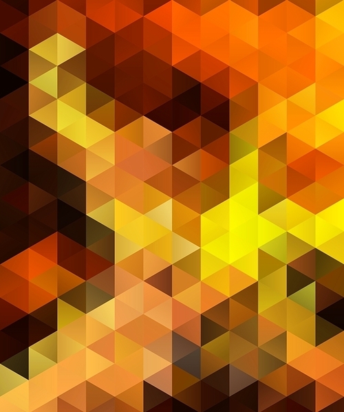 Abstract vector geometric background with orange and yellow triangles