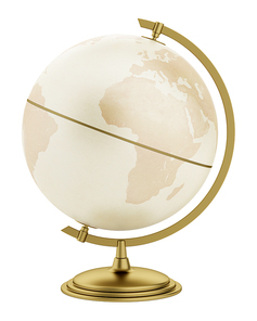 globe isolated on white. 3d illustration