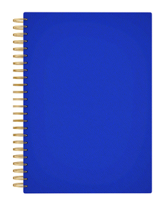 blue notebook isolated on white. 3d illustration