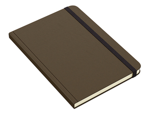 brown notebook isolated on white. 3d illustration
