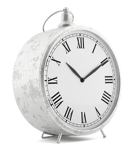 vintage clock isolated on white. 3d illustration