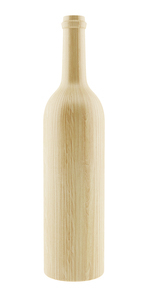 wooden vase isolated on white. 3d illustration