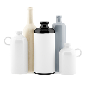 ceramic vases isolated on white. 3d illustration