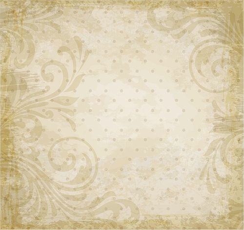 Vintage vector background with decorative floral elements for design.