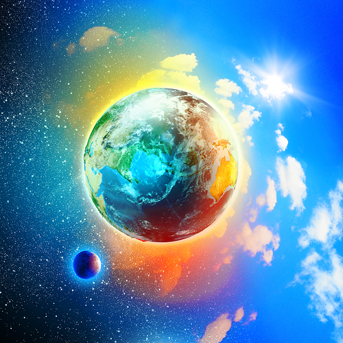 Image of planet Earth planet. Save our planet. Elements of this image are furnished by NASA