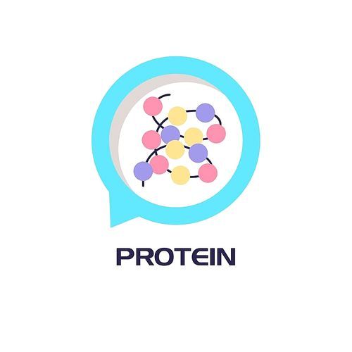 Formula protein. Sports nutrition. Vector illustration isolated on white .