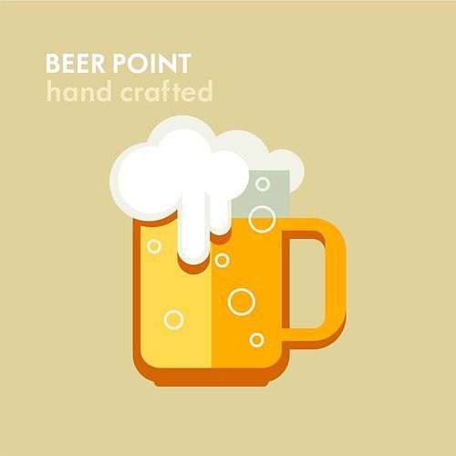Vector icon, icon. Beer mug.