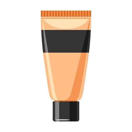 Foundation for make up. Illustration of object on white background in flat design style.