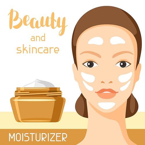Moisturizing cream beauty and skin care. Background for catalog or advertising.