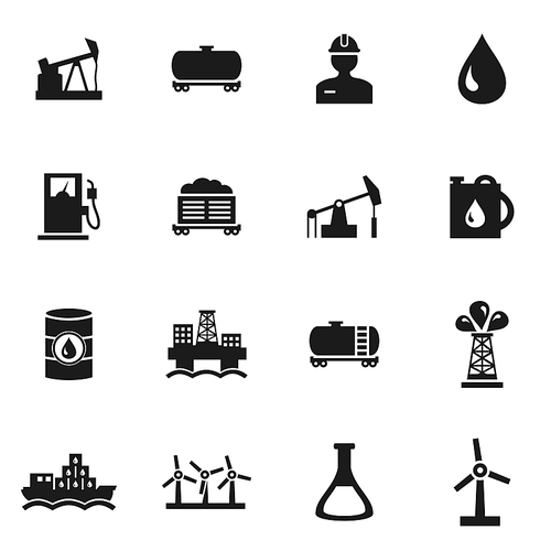 Set of icons on the topic of fuel. Vector illustration
