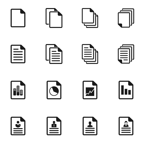 Set of icons of files. A vector illustration